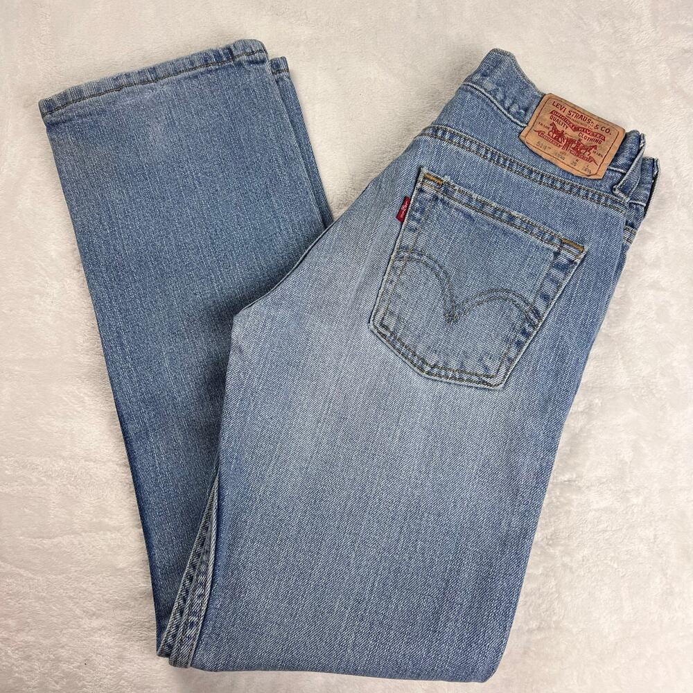 Levi’s 514 Boys size 12 Blue Jeans Y2K 26x26 Slim Straight Fit